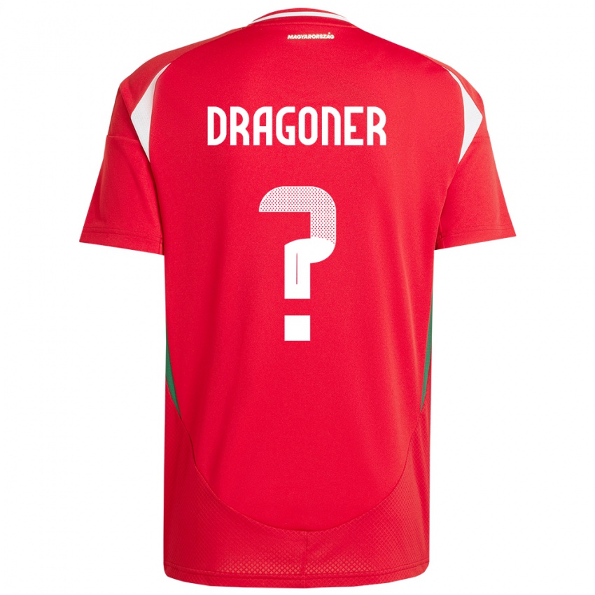 Kinderen Hongarije Áron Dragóner #0 Rood Thuisshirt Thuistenue 24-26 T-Shirt België