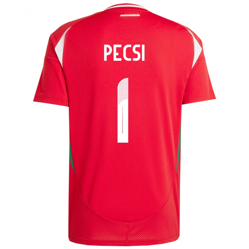 Kinderen Hongarije Ármin Pécsi #1 Rood Thuisshirt Thuistenue 24-26 T-Shirt België