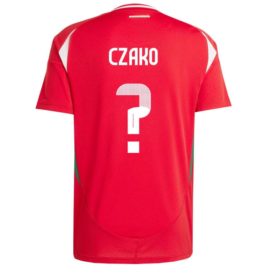 Kinder Ungarn Milán Czakó #0 Rot Heimtrikot Trikot 24-26 T-Shirt Belgien