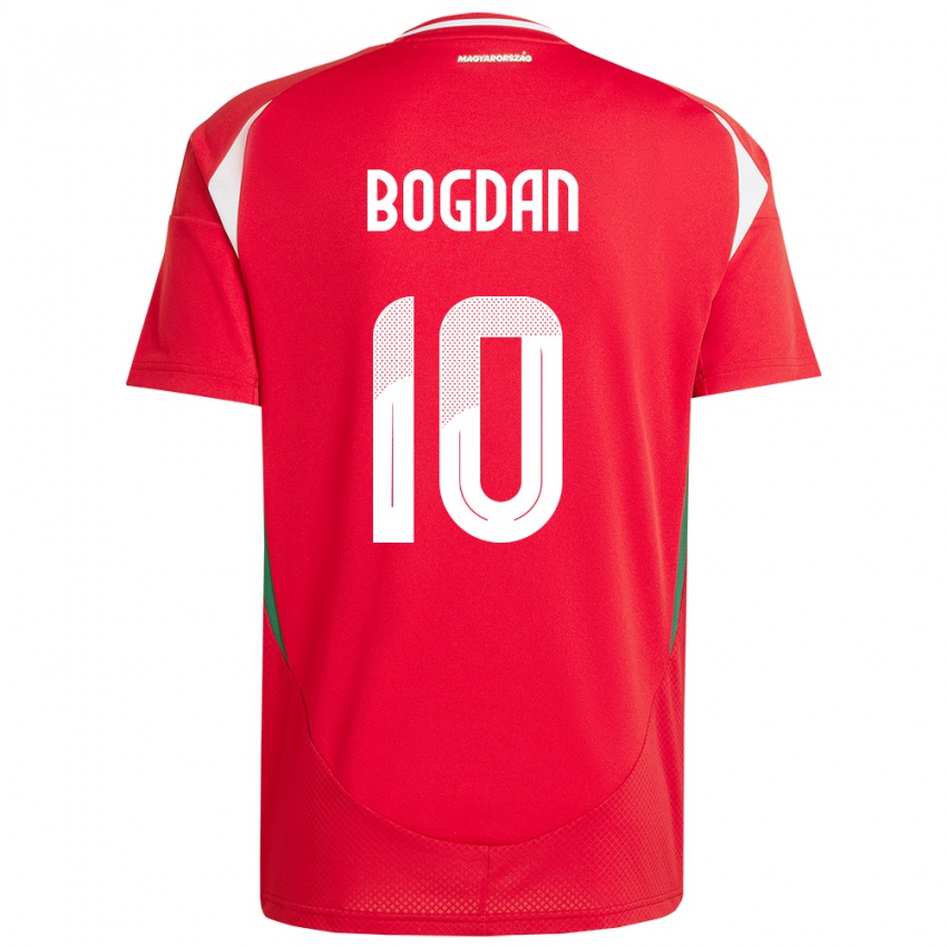 Kinder Ungarn Hunor Bogdán #10 Rot Heimtrikot Trikot 24-26 T-Shirt Belgien