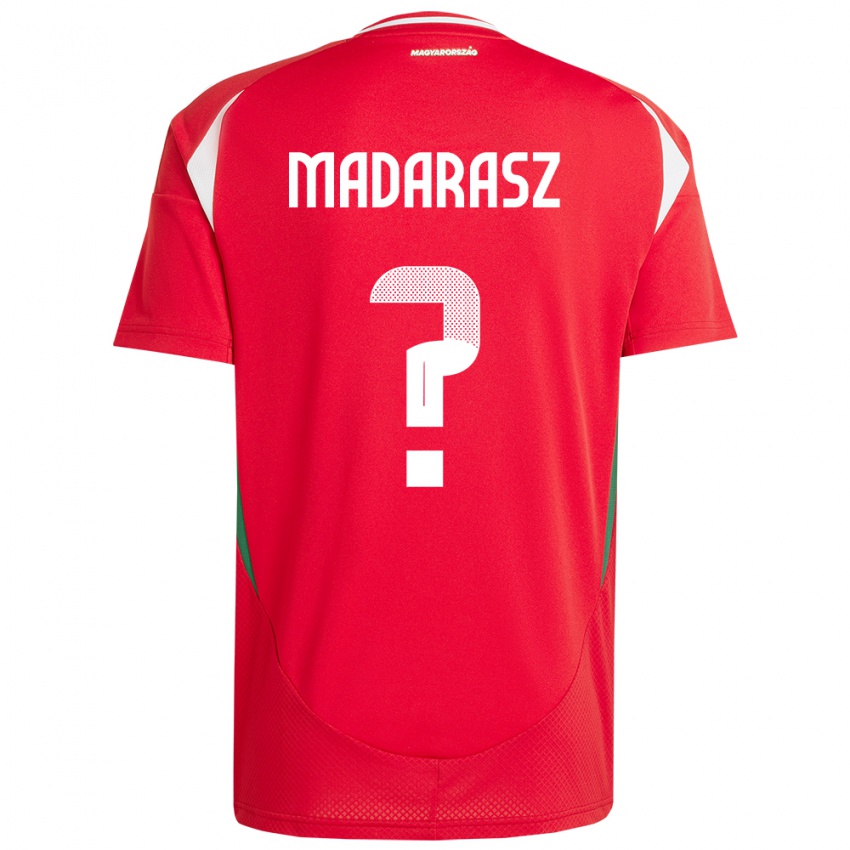 Kinder Ungarn Ádám Madarász #0 Rot Heimtrikot Trikot 24-26 T-Shirt Belgien