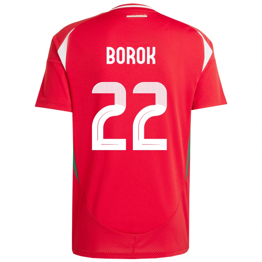 Kinder Ungarn Dorina Borók #22 Rot Heimtrikot Trikot 24-26 T-Shirt Belgien