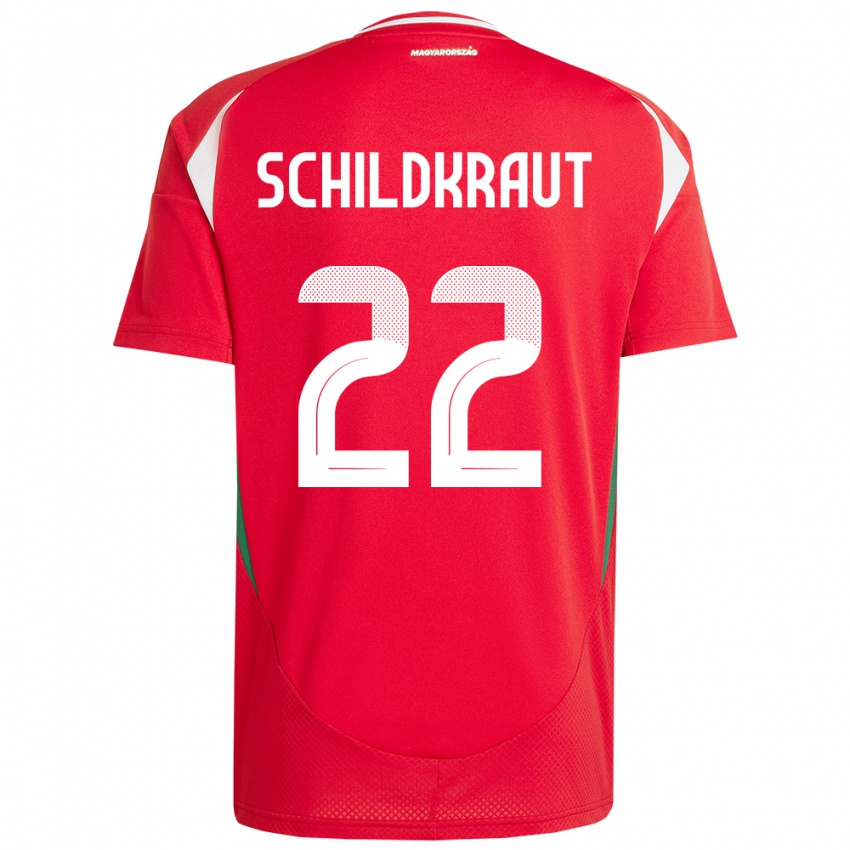 Kinder Ungarn Fruzsina Schildkraut #22 Rot Heimtrikot Trikot 24-26 T-Shirt Belgien