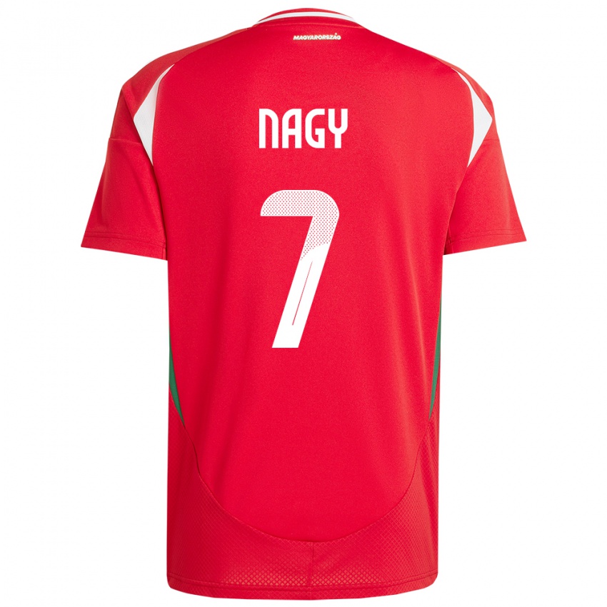 Kinder Ungarn Fanni Nagy #7 Rot Heimtrikot Trikot 24-26 T-Shirt Belgien