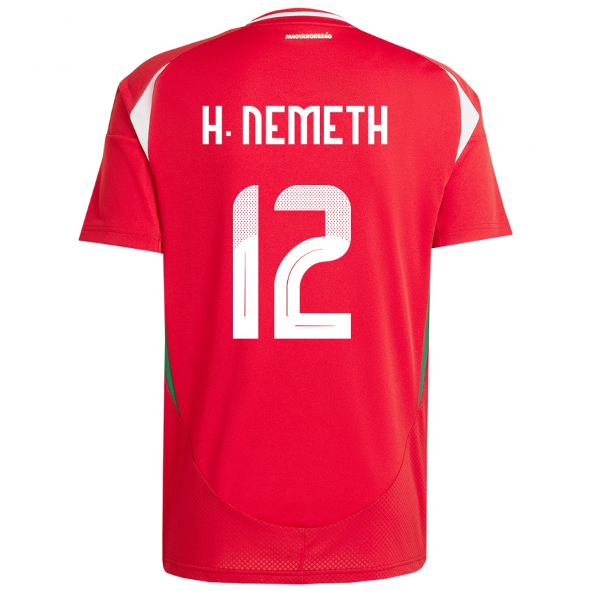 Kinderen Hongarije Hanna Németh #12 Rood Thuisshirt Thuistenue 24-26 T-Shirt België