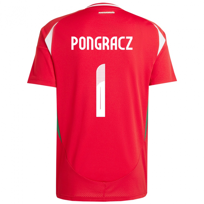 Kinder Ungarn Agness Pongracz #1 Rot Heimtrikot Trikot 24-26 T-Shirt Belgien