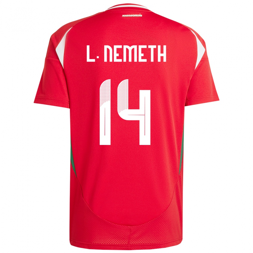 Kinderen Hongarije Loretta Németh #14 Rood Thuisshirt Thuistenue 24-26 T-Shirt België