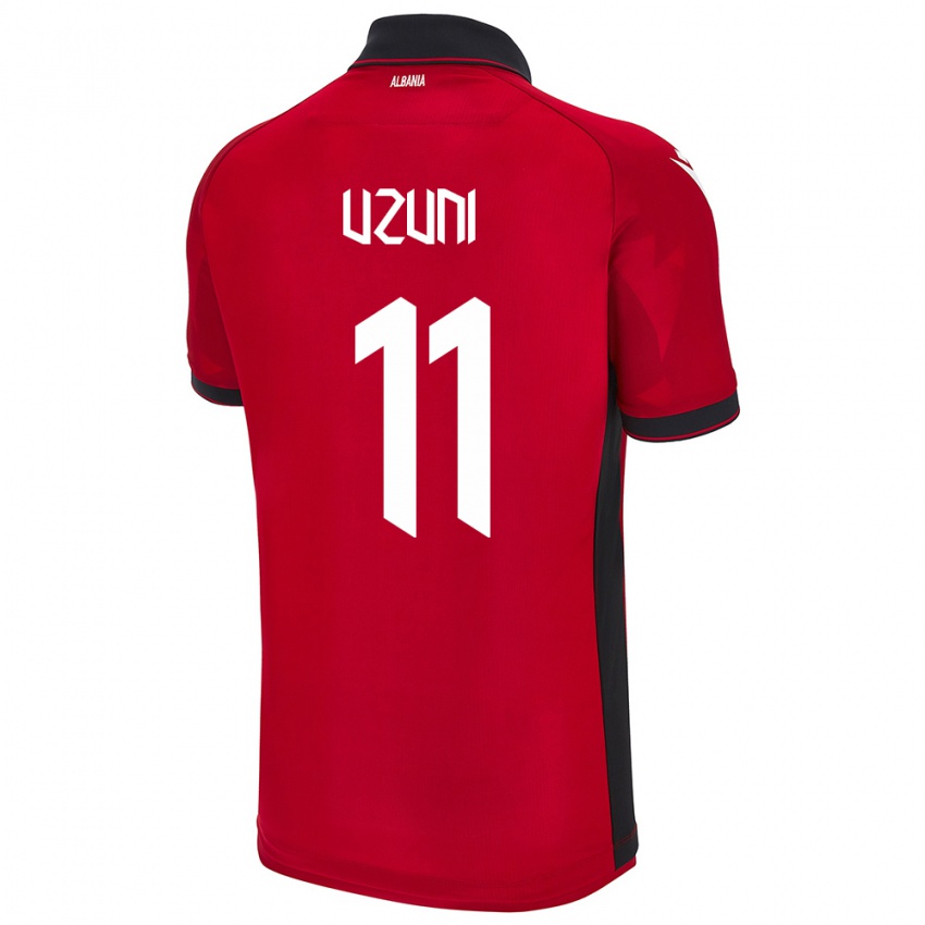 Enfant Maillot Albanie Myrto Uzuni #11 Rouge Tenues Domicile 24-26 T-Shirt Belgique