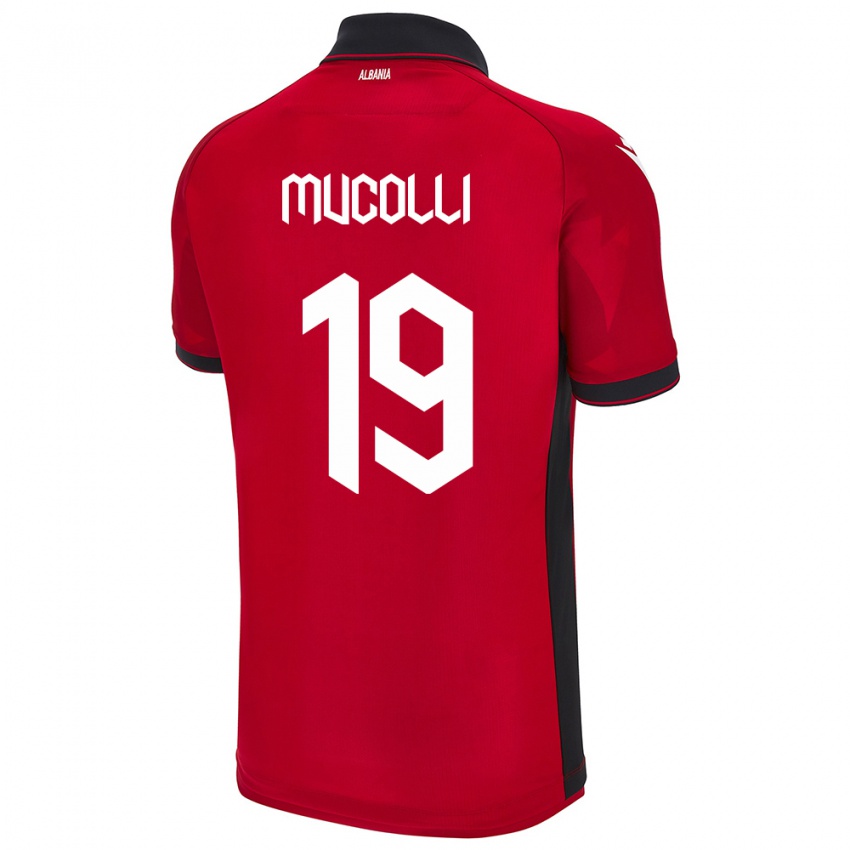 Kinderen Albanië Arbnor Mucolli #19 Rood Thuisshirt Thuistenue 24-26 T-Shirt België