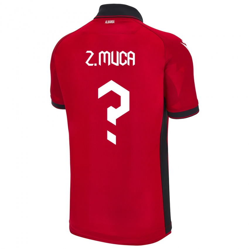 Kinderen Albanië Zylyf Muça #0 Rood Thuisshirt Thuistenue 24-26 T-Shirt België