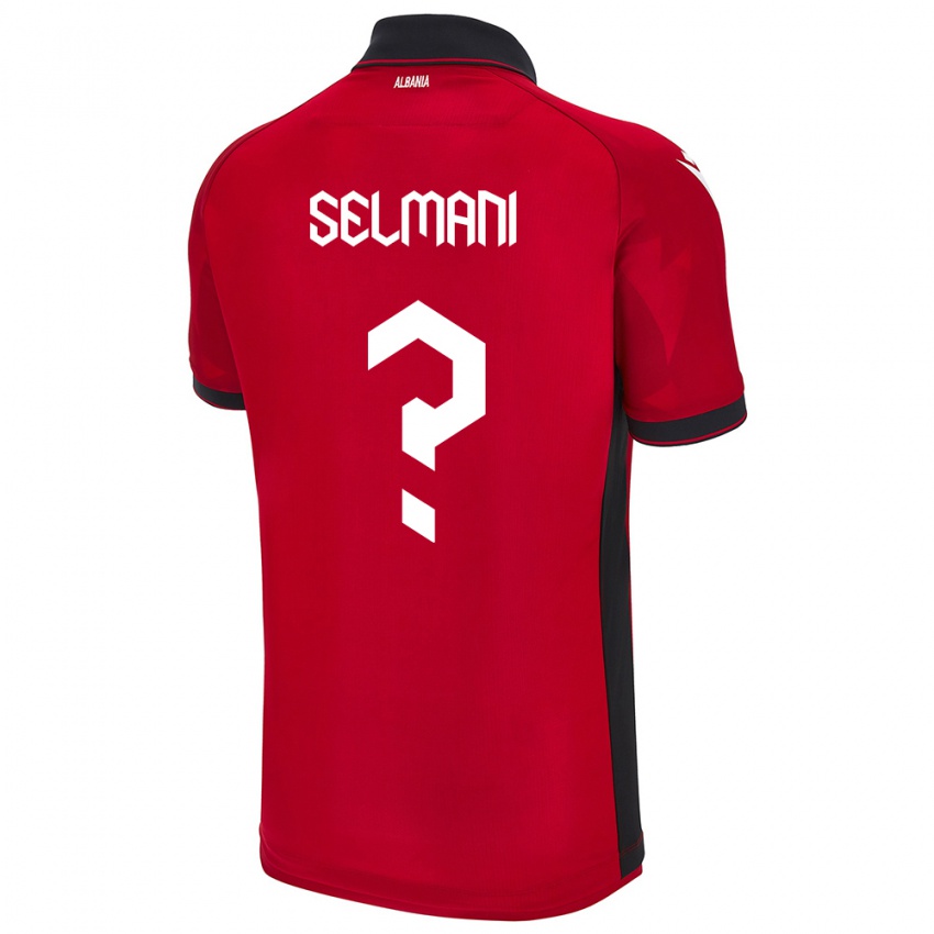 Kinder Albanien Egert Selmani #0 Rot Heimtrikot Trikot 24-26 T-Shirt Belgien