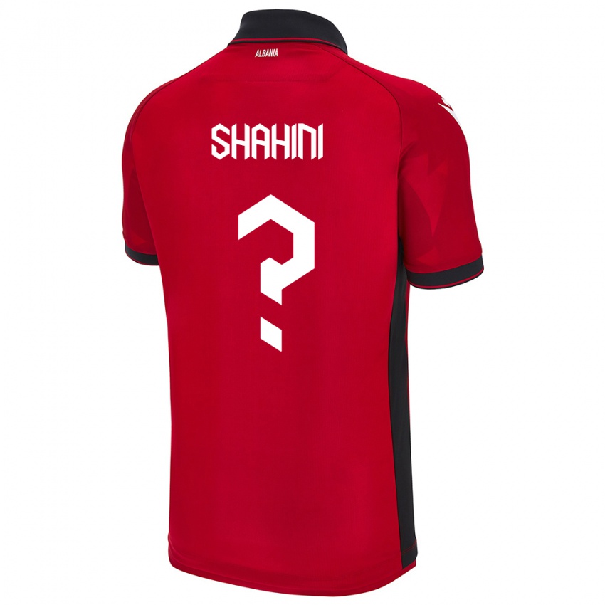 Kinderen Albanië Isti Shahini #0 Rood Thuisshirt Thuistenue 24-26 T-Shirt België