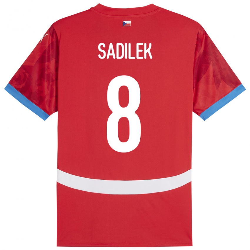 Kinderen Tsjechië Michal Sadílek #8 Rood Thuisshirt Thuistenue 24-26 T-Shirt België