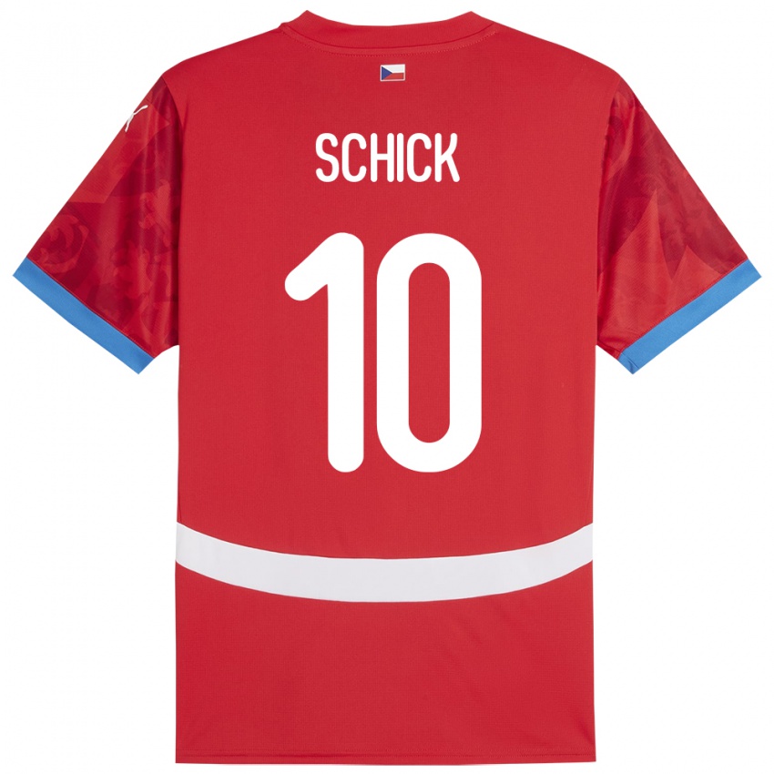 Kinderen Tsjechië Patrik Schick #10 Rood Thuisshirt Thuistenue 24-26 T-Shirt België