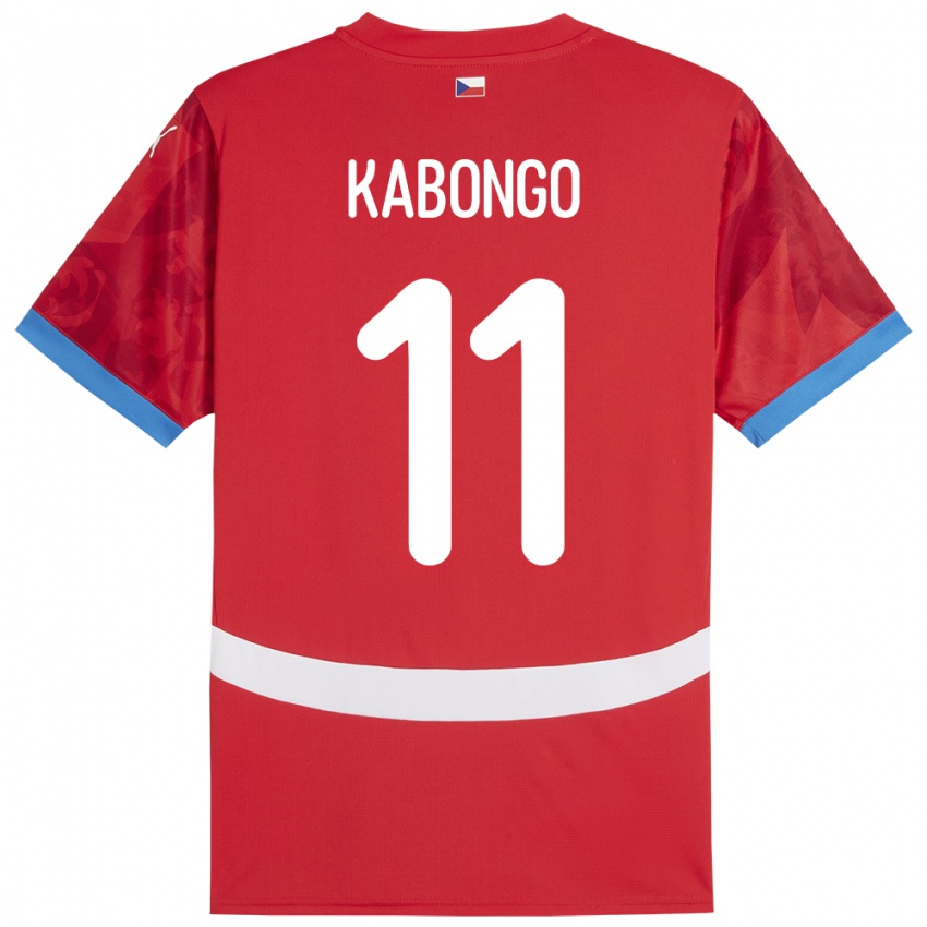 Enfant Maillot Tchéquie Christophe Kabongo #11 Rouge Tenues Domicile 24-26 T-Shirt Belgique