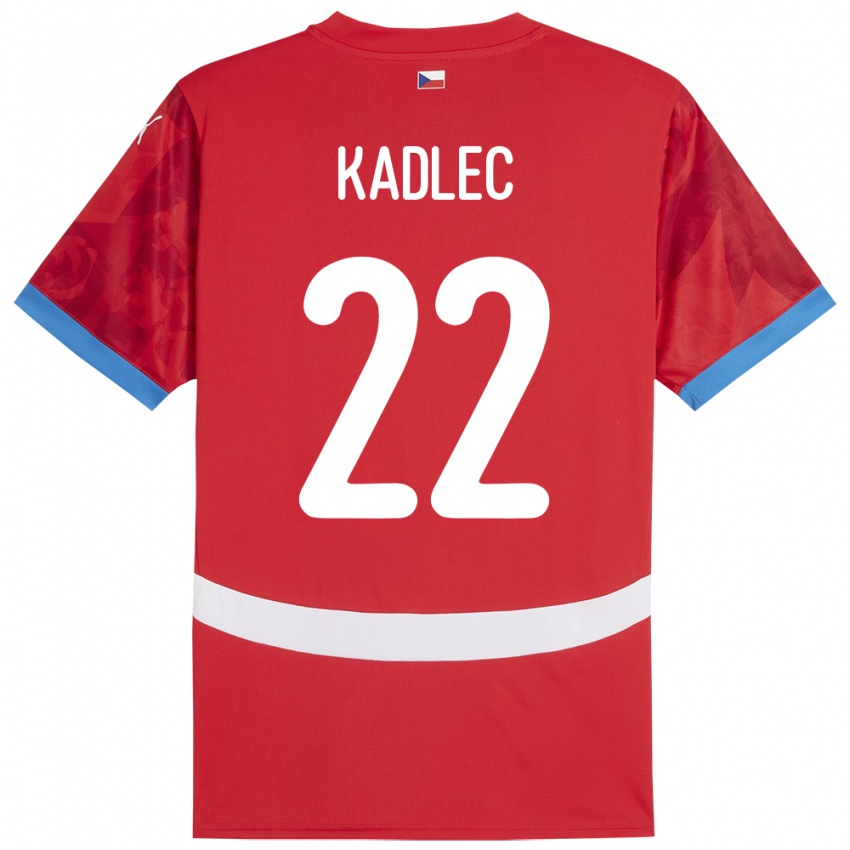 Kinderen Tsjechië Adam Kadlec #22 Rood Thuisshirt Thuistenue 24-26 T-Shirt België