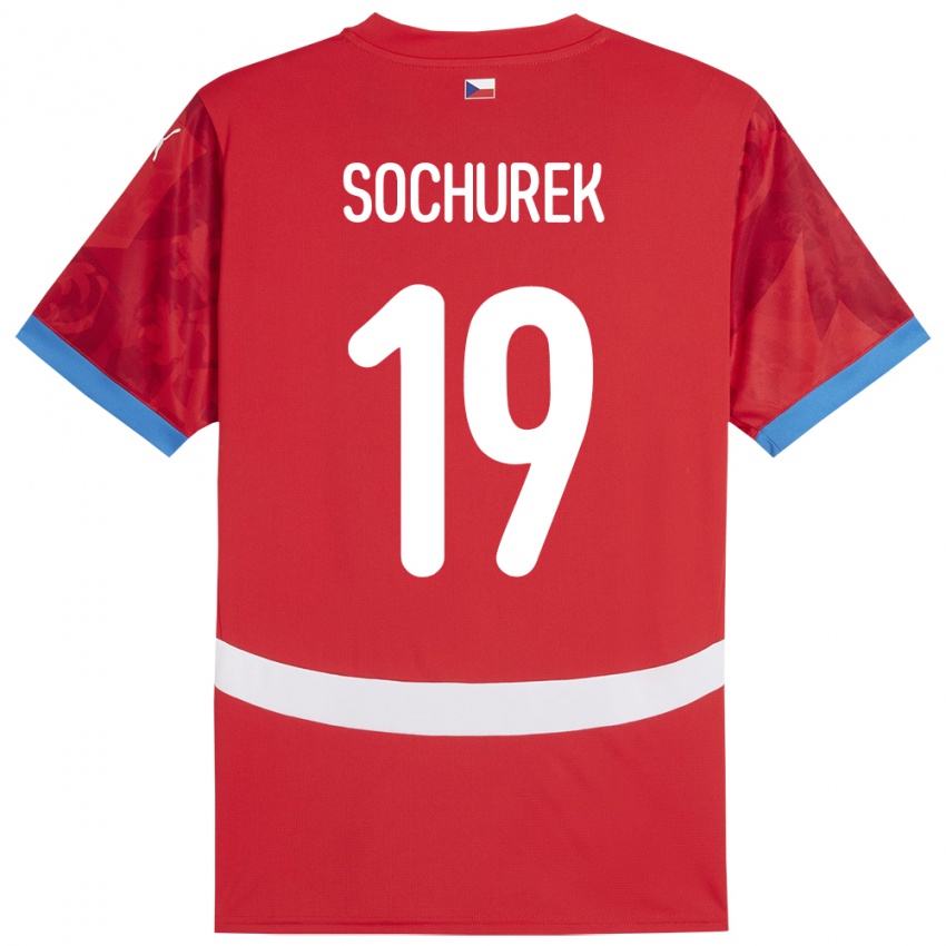 Kinder Tschechien Hugo Sochurek #19 Rot Heimtrikot Trikot 24-26 T-Shirt Belgien