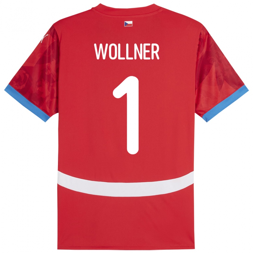 Kinderen Tsjechië Vojtech Wollner #1 Rood Thuisshirt Thuistenue 24-26 T-Shirt België