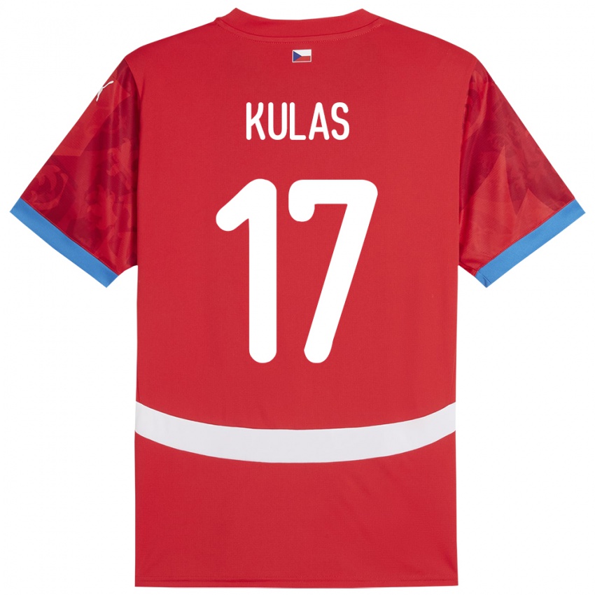 Kinderen Tsjechië Martin Kulas #17 Rood Thuisshirt Thuistenue 24-26 T-Shirt België