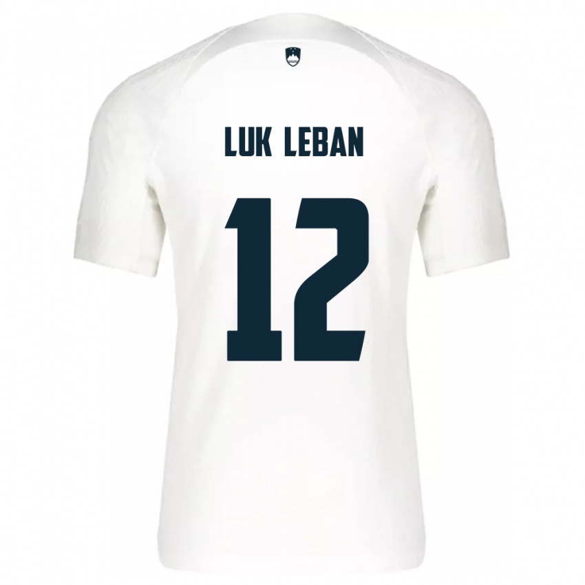 Kinderen Slovenië Zan Luk Leban #12 Wit Thuisshirt Thuistenue 24-26 T-Shirt België