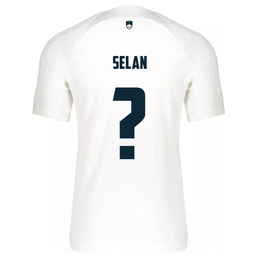 Enfant Maillot Slovénie Beno Selan #0 Blanc Tenues Domicile 24-26 T-Shirt Belgique