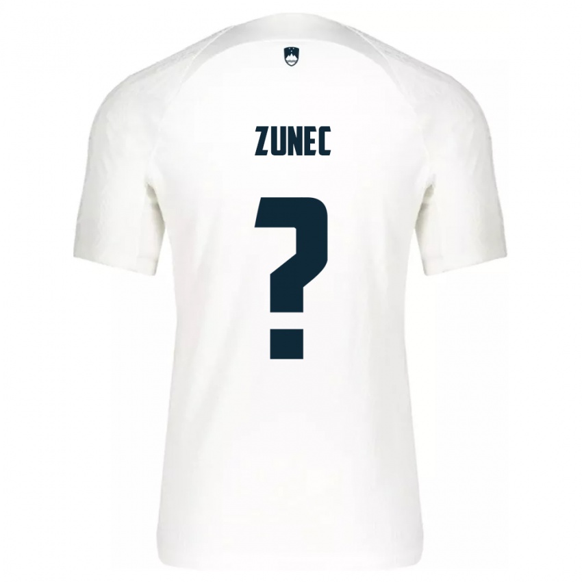 Enfant Maillot Slovénie Bor Zunec #0 Blanc Tenues Domicile 24-26 T-Shirt Belgique