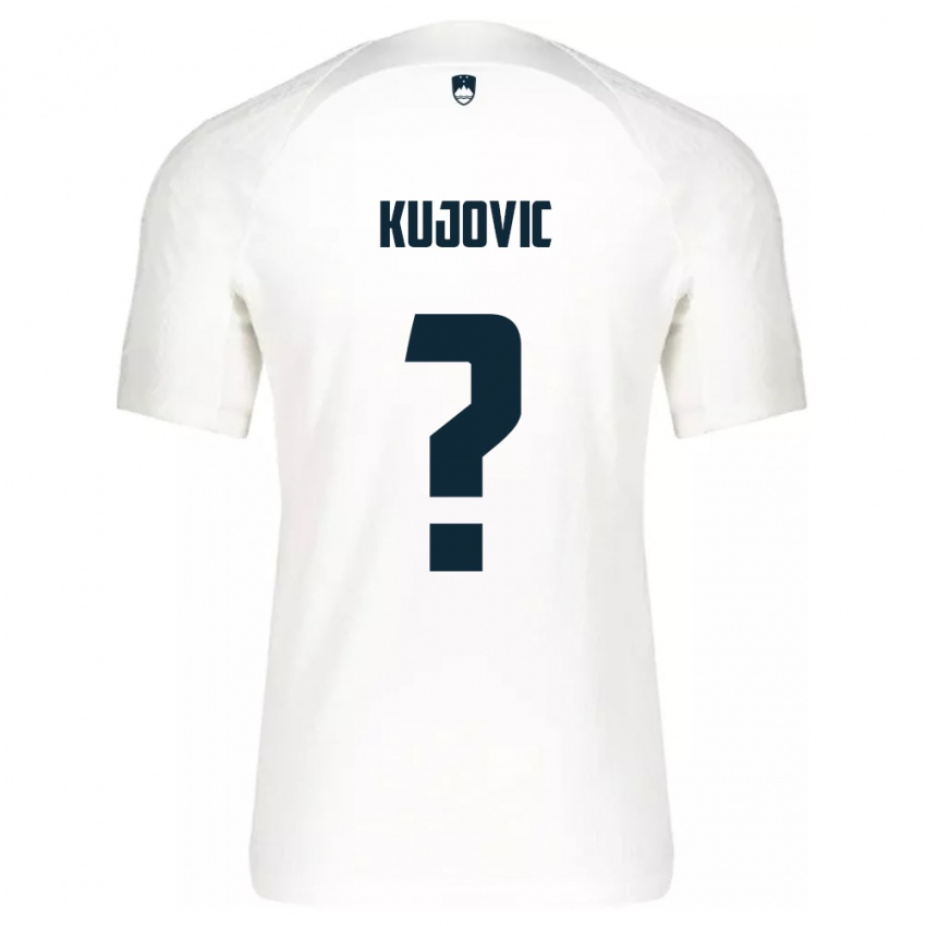 Enfant Maillot Slovénie Tian Kujovic #0 Blanc Tenues Domicile 24-26 T-Shirt Belgique