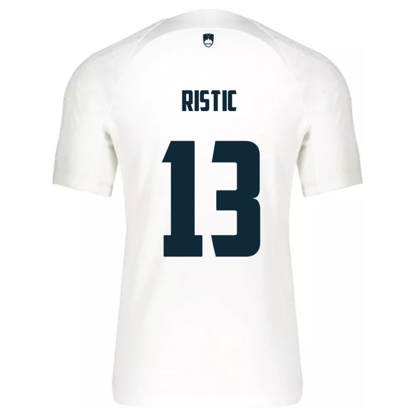 Kinderen Slovenië Aleks Ristic #13 Wit Thuisshirt Thuistenue 24-26 T-Shirt België