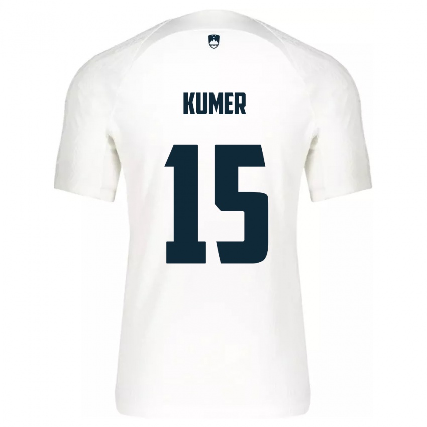 Kinderen Slovenië Alin Kumer #15 Wit Thuisshirt Thuistenue 24-26 T-Shirt België