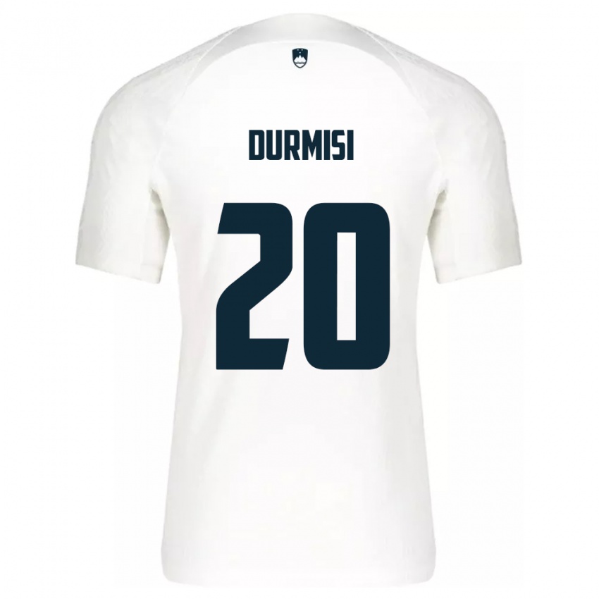 Enfant Maillot Slovénie Arman Durmisi #20 Blanc Tenues Domicile 24-26 T-Shirt Belgique