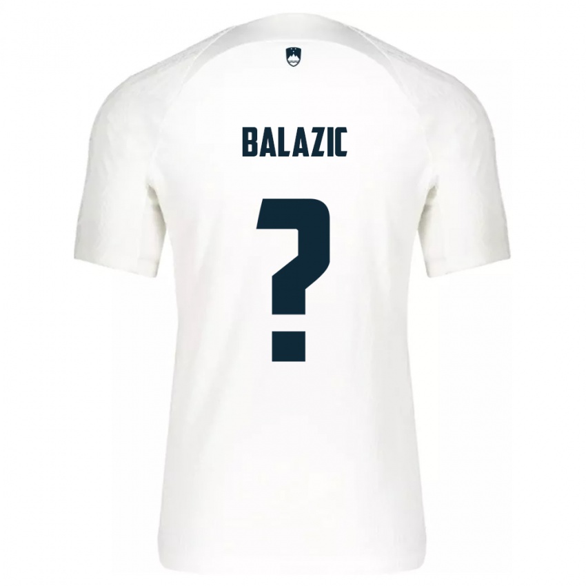 Kinderen Slovenië Jan Balazic #0 Wit Thuisshirt Thuistenue 24-26 T-Shirt België