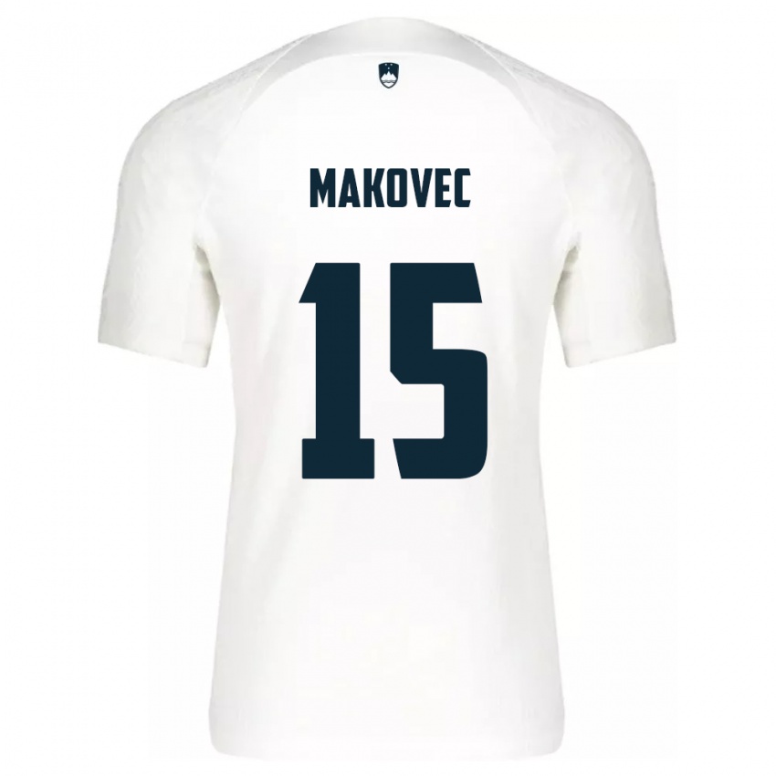 Kinder Slowenien Sara Makovec #15 Weiß Heimtrikot Trikot 24-26 T-Shirt Belgien