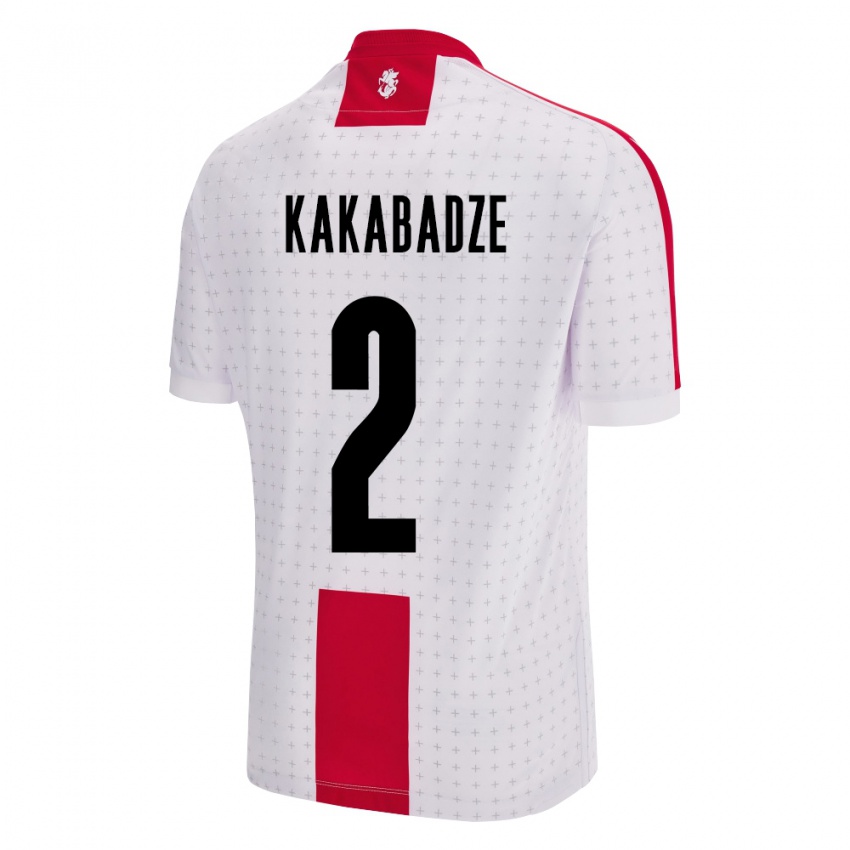 Kinder Georgien Otar Kakabadze #2 Weiß Heimtrikot Trikot 24-26 T-Shirt Belgien