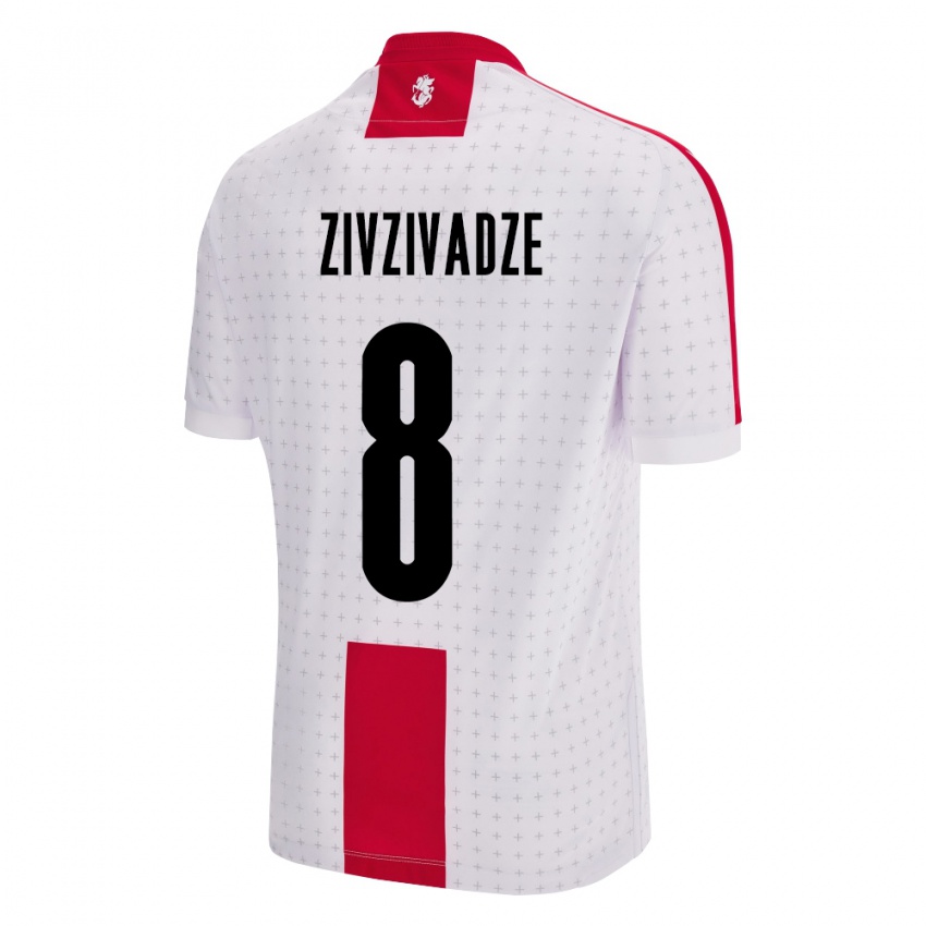 Kinderen Georgia Budu Zivzivadze #8 Wit Thuisshirt Thuistenue 24-26 T-Shirt België