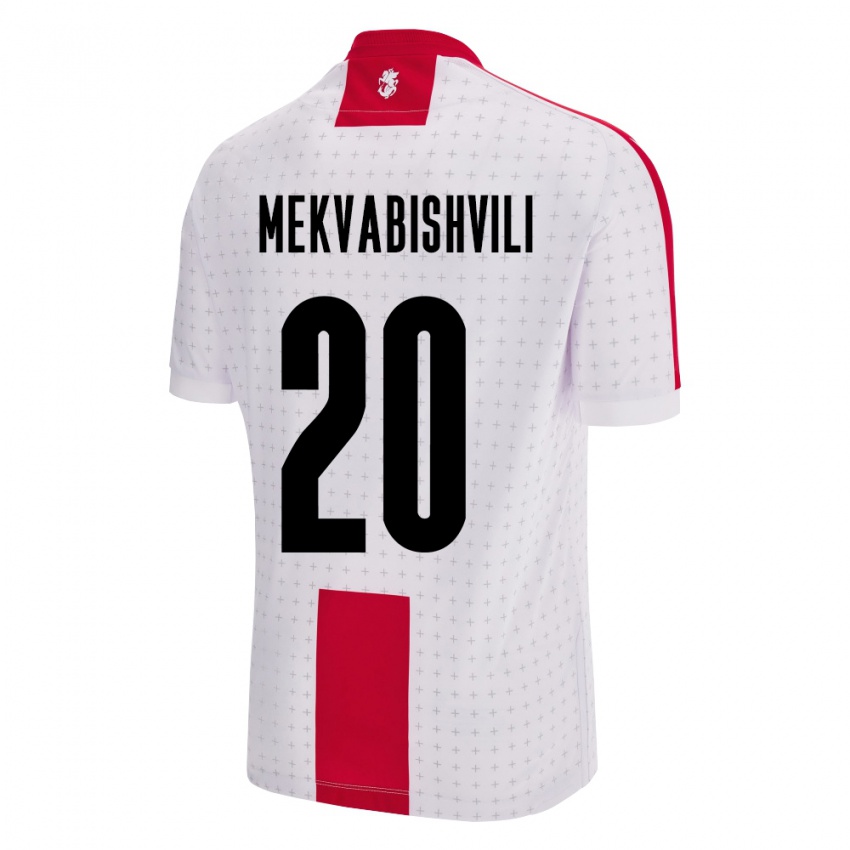 Kinder Georgien Anzor Mekvabishvili #20 Weiß Heimtrikot Trikot 24-26 T-Shirt Belgien