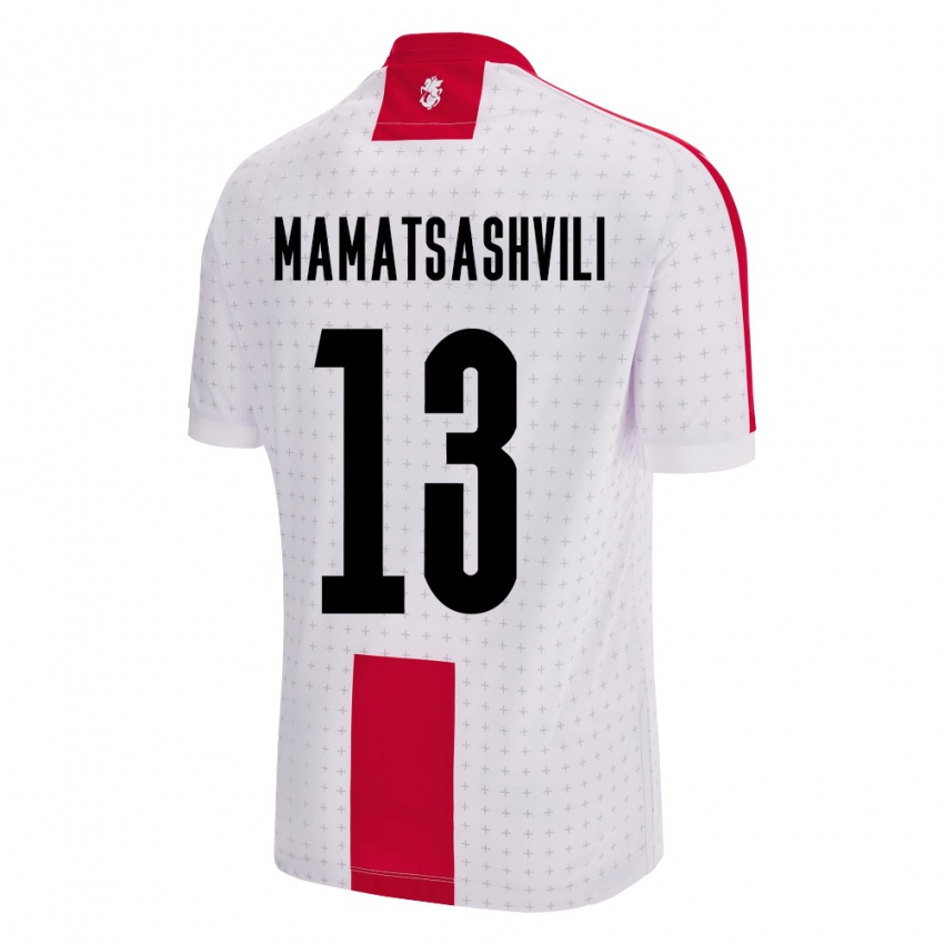 Kinderen Georgia Saba Mamatsashvili #13 Wit Thuisshirt Thuistenue 24-26 T-Shirt België