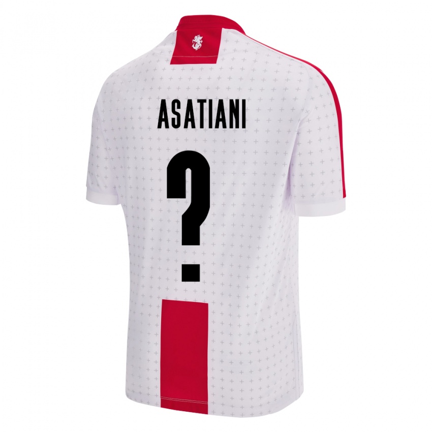 Kinderen Georgia Davit Asatiani #0 Wit Thuisshirt Thuistenue 24-26 T-Shirt België