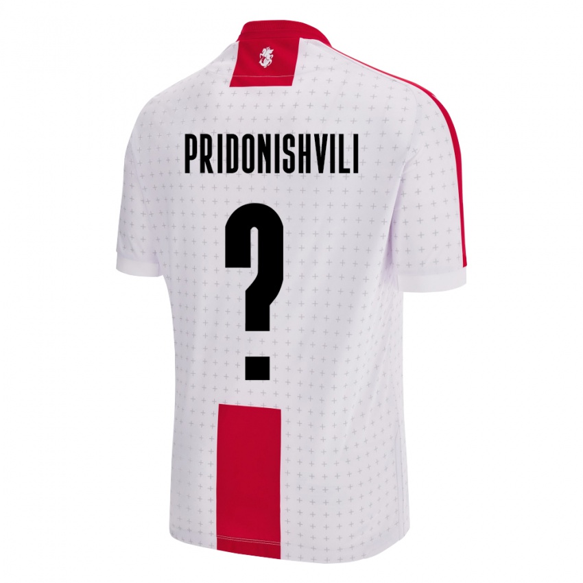 Kinder Georgien Luka Pridonishvili #0 Weiß Heimtrikot Trikot 24-26 T-Shirt Belgien