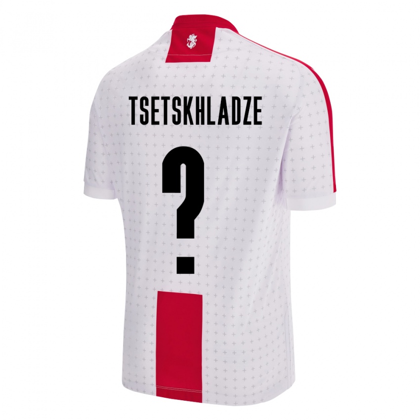 Kinder Georgien Giorgi Tsetskhladze #0 Weiß Heimtrikot Trikot 24-26 T-Shirt Belgien