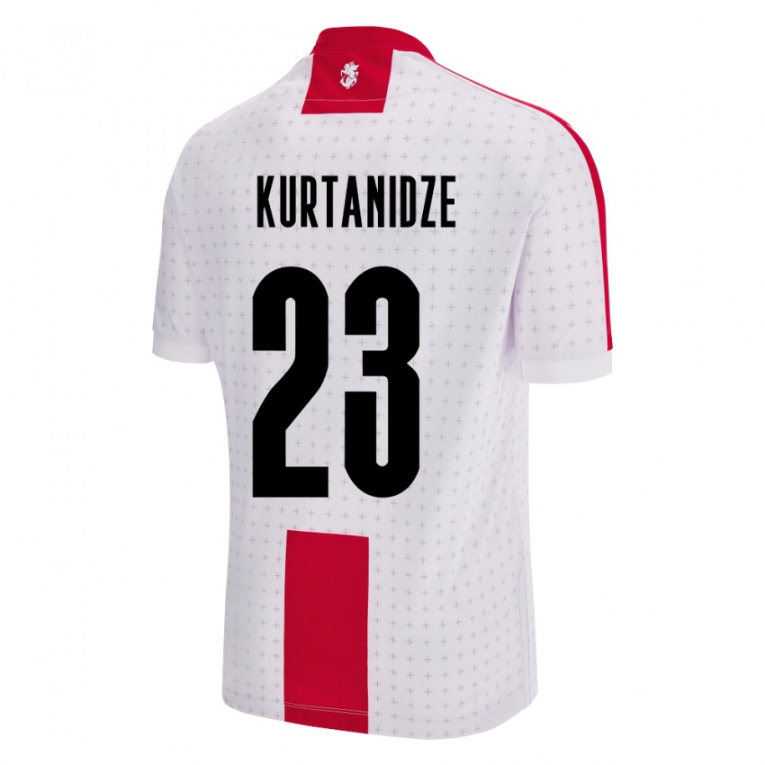 Kinder Georgien Revaz Kurtanidze #23 Weiß Heimtrikot Trikot 24-26 T-Shirt Belgien