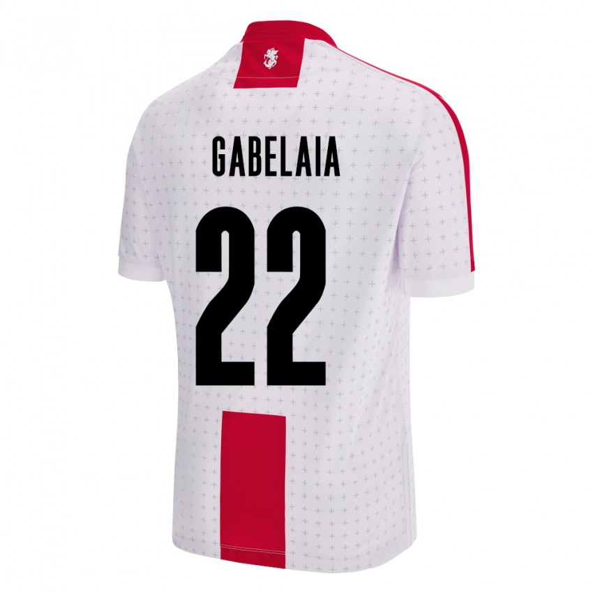 Kinderen Georgia Svetalna Gabelaia #22 Wit Thuisshirt Thuistenue 24-26 T-Shirt België