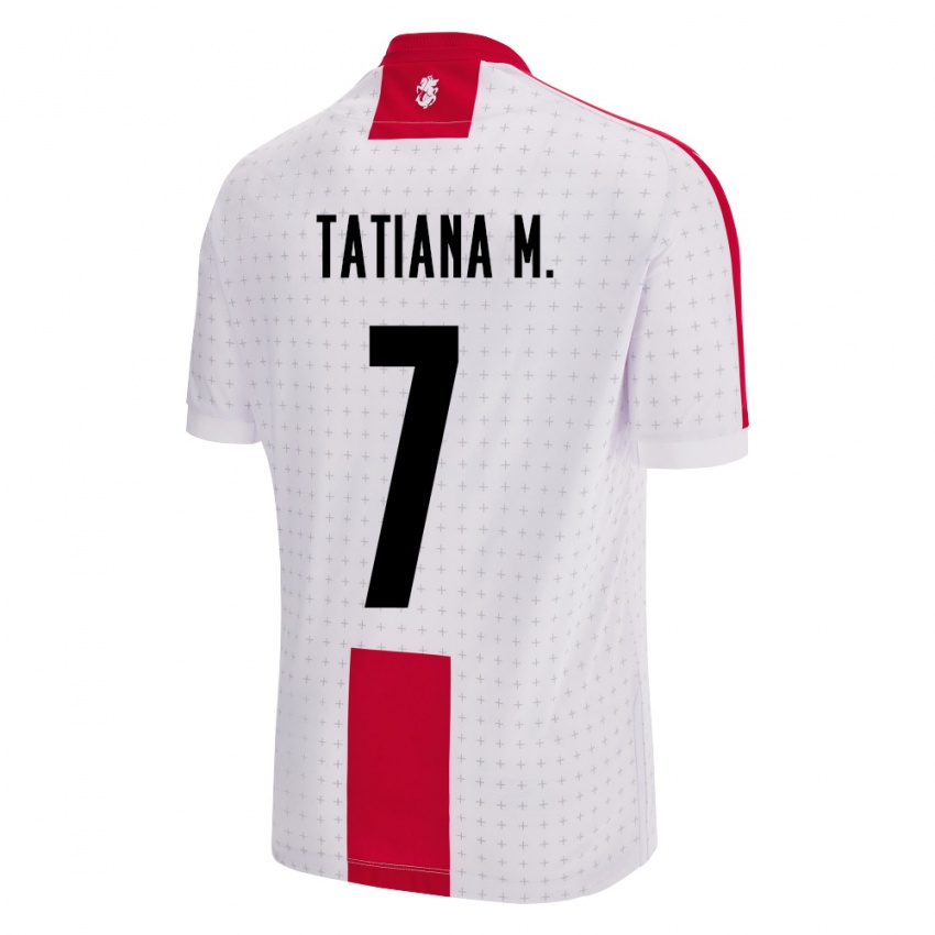 Kinder Georgien Tatiana Matveeva #7 Weiß Heimtrikot Trikot 24-26 T-Shirt Belgien