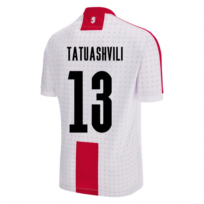 Kinder Georgien Tamar Tatuashvili #13 Weiß Heimtrikot Trikot 24-26 T-Shirt Belgien