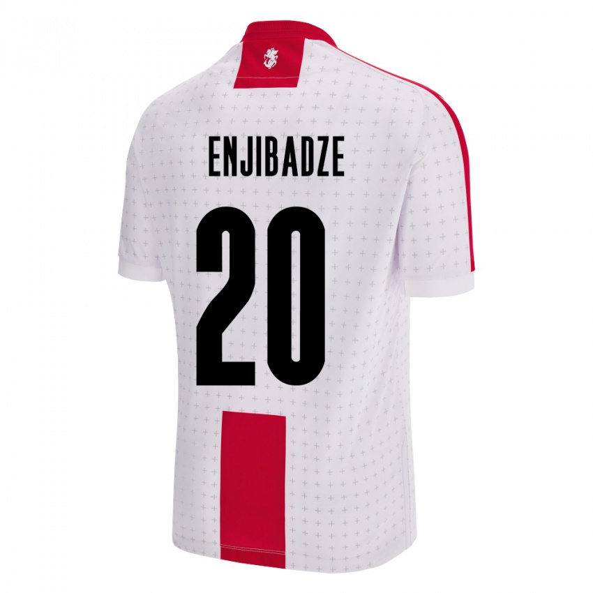 Kinder Georgien Elene Enjibadze #20 Weiß Heimtrikot Trikot 24-26 T-Shirt Belgien