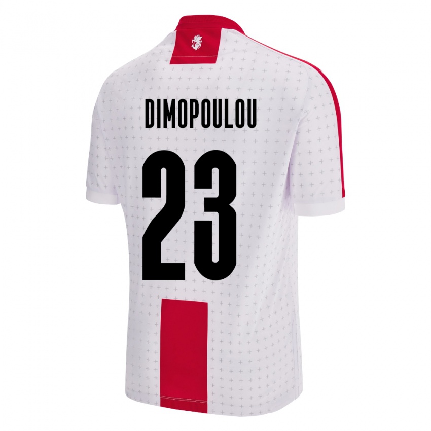 Kinder Georgien Salomi Dimopoulou #23 Weiß Heimtrikot Trikot 24-26 T-Shirt Belgien