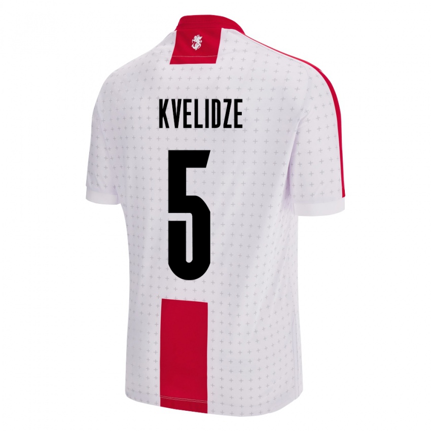 Kinder Georgien Tamar Kvelidze #5 Weiß Heimtrikot Trikot 24-26 T-Shirt Belgien