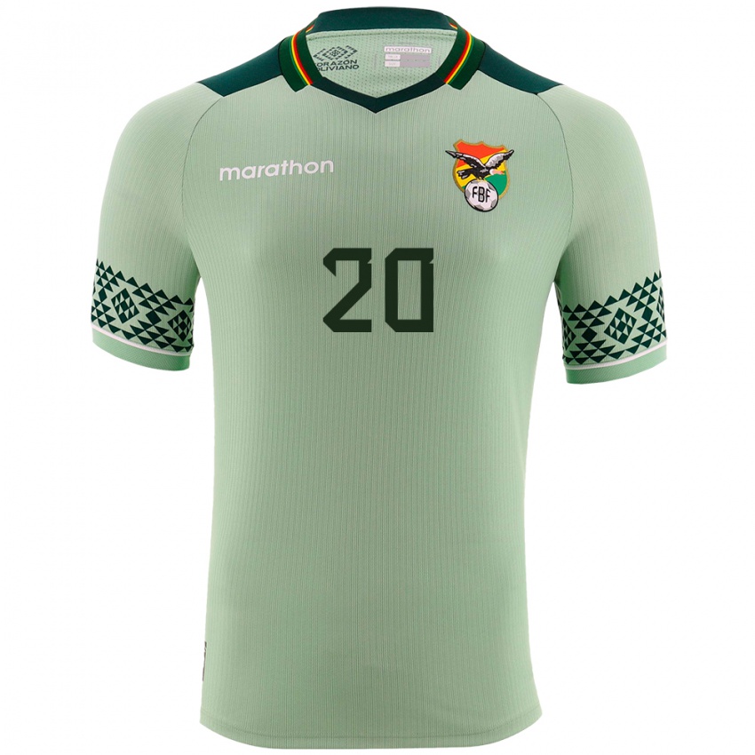 Kinderen Bolivia Diego Parrado #20 Licht Groen Thuisshirt Thuistenue 24-26 T-Shirt België