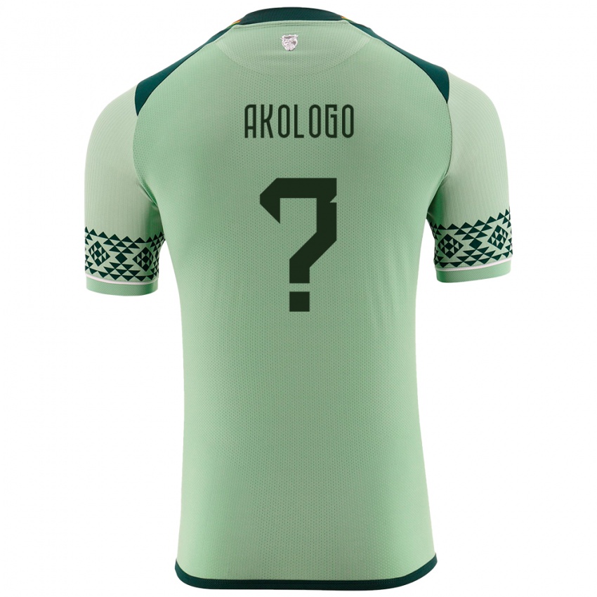 Kinderen Bolivia David Akologo #0 Licht Groen Thuisshirt Thuistenue 24-26 T-Shirt België