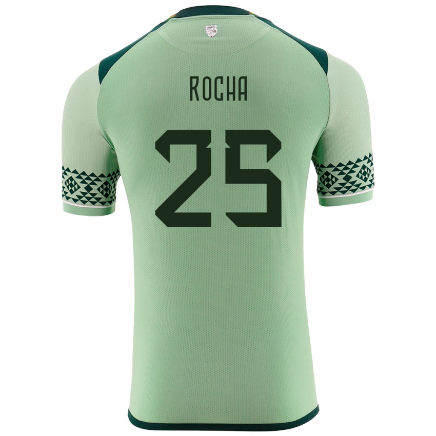 Kinder Bolivien Yomar Rocha #25 Hellgrün Heimtrikot Trikot 24-26 T-Shirt Belgien