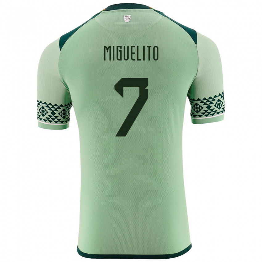 Kinderen Bolivia Miguelito #7 Licht Groen Thuisshirt Thuistenue 24-26 T-Shirt België